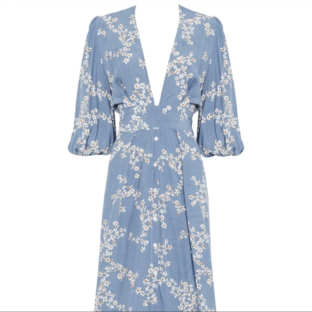 Faithfull the Brand Chloe Midi Dress size XS 2 - Picture 10 of 12
